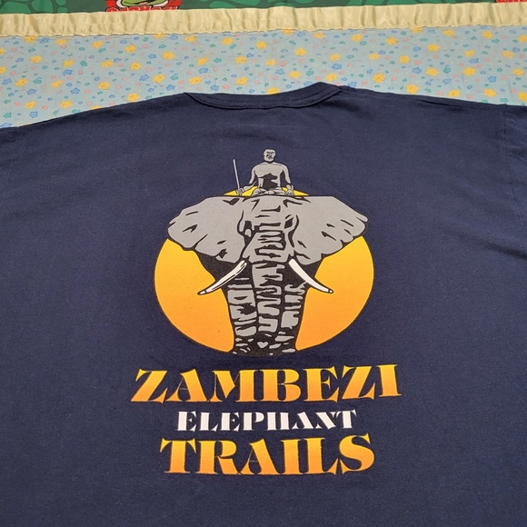 🐘 Victoria Falls 🌎 🇿🇲 Zambia Shirt XXL XL Zambezi Elephant Trails 🔥 💎 - Picture 2 of 6